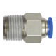 Riegler Raccord droit à sertir « Série bleue » mini, R 1/8 a., Ø clé 6