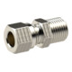 Riegler Raccord droit à visser R 3/8, Ø ext. tube 8, laiton nickelé