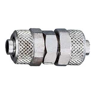 Riegler Raccord droit, pour tuyau 12/10 mm, clé 17, laiton vernissé