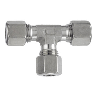 Riegler Raccord en T, Ø ext. tube 12 mm, acier inoxydable 1.4571, 315 bar