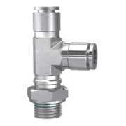 Riegler Raccord en T à emboîtement, forme L, pivotant, G 1/8 ext., tuyau Ø 8 ES-1