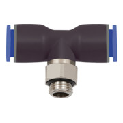 Riegler Raccord en T à emmanchement »Série Bleue«, pivotant, G 3/8 ext Ø 8 mm