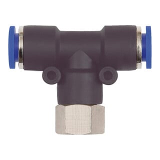 Riegler Raccord en T à visser « Série Bleue », pivotant, G 3/8 intérieur, Ø 10 mm