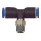 Riegler Raccord en T à visser « Série Bleue », rotatif, R 3/8 ext. Ø 12 mm-1