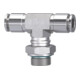Riegler Raccord en T emboîtable, pivotant, G 1/8 ext., Ø tuyau 6, ES 1.4404