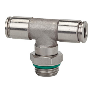 Riegler Raccord en T emboîtable rotatif, G 1/8 a., Ø clé 8, 15bar, ES 1.4404