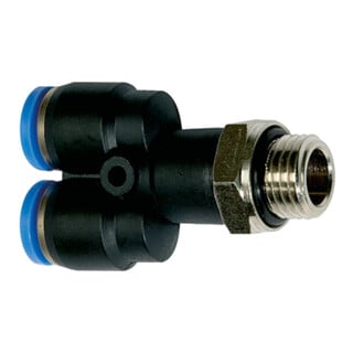 Riegler Raccord en Y à visser « Série Bleue », rotatif, G 1/2 ext., Ø 16 mm