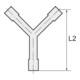 Riegler Raccord en Y pour tuyau LW 6, angle 90°, POM