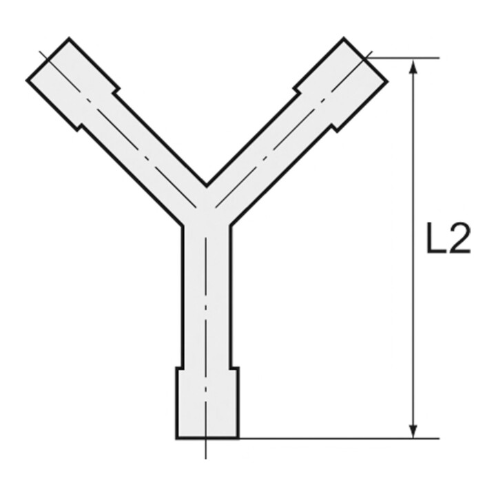 Riegler Raccord en Y pour tuyau LW 8, angle 90°, POM