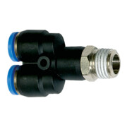 Riegler Raccord en Y »Série Bleue«, pivotant, R 1/4 extérieur, Ø 10 mm-1