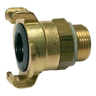 Riegler Raccord fileté GEKA, pivotant à 360°, laiton brut, G 1 AG