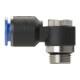 Riegler Raccord L emboîtable « Série Bleue » pivotant, G3/8 ext., max.15 Ø10mm