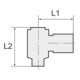 Riegler Raccord pivotant d’angle « value line », G 1/8 ext., MS verni Ø8 mm