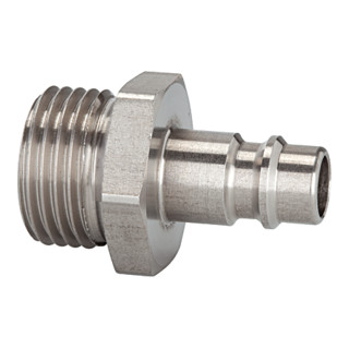 Riegler Raccord pour raccordement NW 7,2-7,8, acier inoxydable 1.4305, G 1/2 AG, max. 35