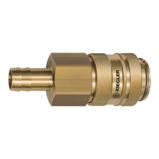 Riegler Raccord rapide NW 19, laiton poli, embout LW 25
