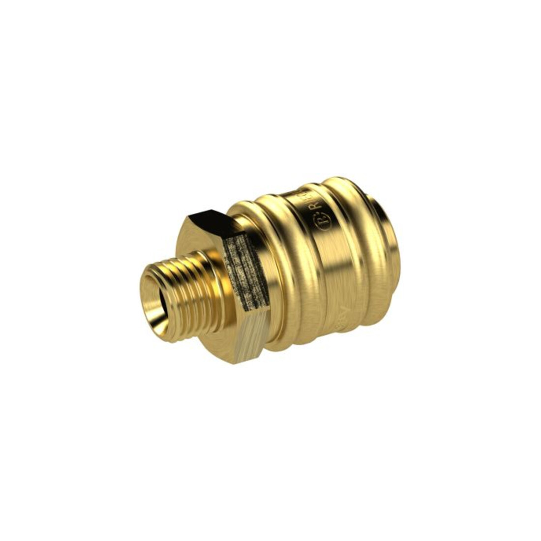 Riegler Raccord rapide NW 7,2, laiton brut, G 1/2 AG