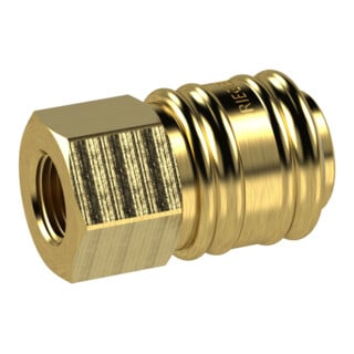 Riegler Raccord rapide NW 7,2, laiton brut, G 1/2 F