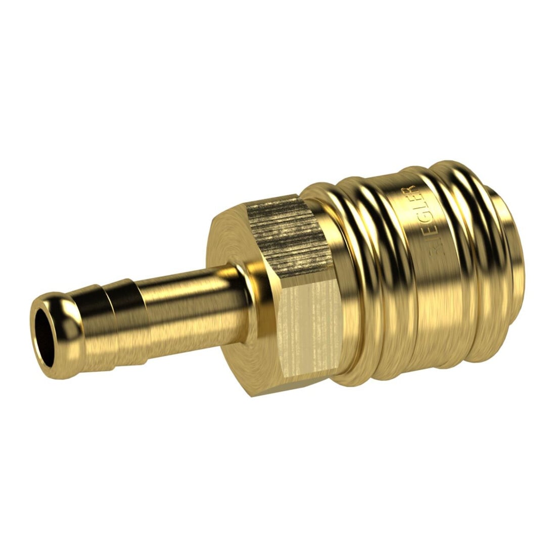 Riegler Raccord rapide NW 7,2, laiton naturel, embout LW 9