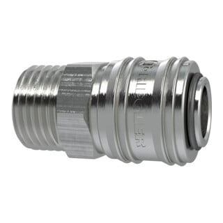 Riegler Raccord rapide NW 7,2, laiton nickelé, G 1/4 M