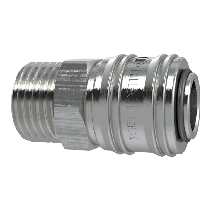Riegler Raccord rapide NW 7,2, laiton nickelé, G 1/4 M