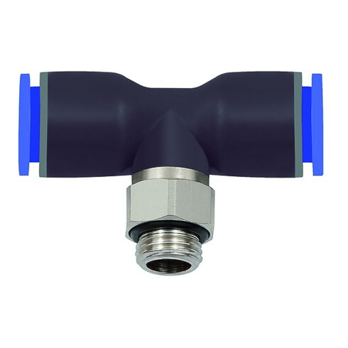 Riegler Raccord T emboîtable Série bleue, rotatif, G 1/8 a, Ø tuyau 6