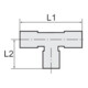 Riegler Raccord T emboîtable Série bleue, rotatif, G 1/8 a, Ø tuyau 6-3