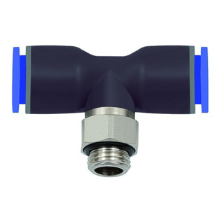 Riegler Raccord T emboîtable Série bleue, rotatif, G 1/8 a, Ø tuyau 6