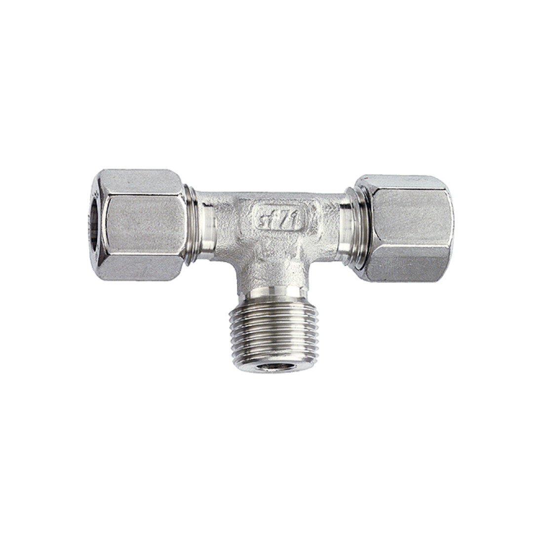 Riegler Raccord vissé T, R 1/4 ext., Ø ext. tube 10, ES 1.4571