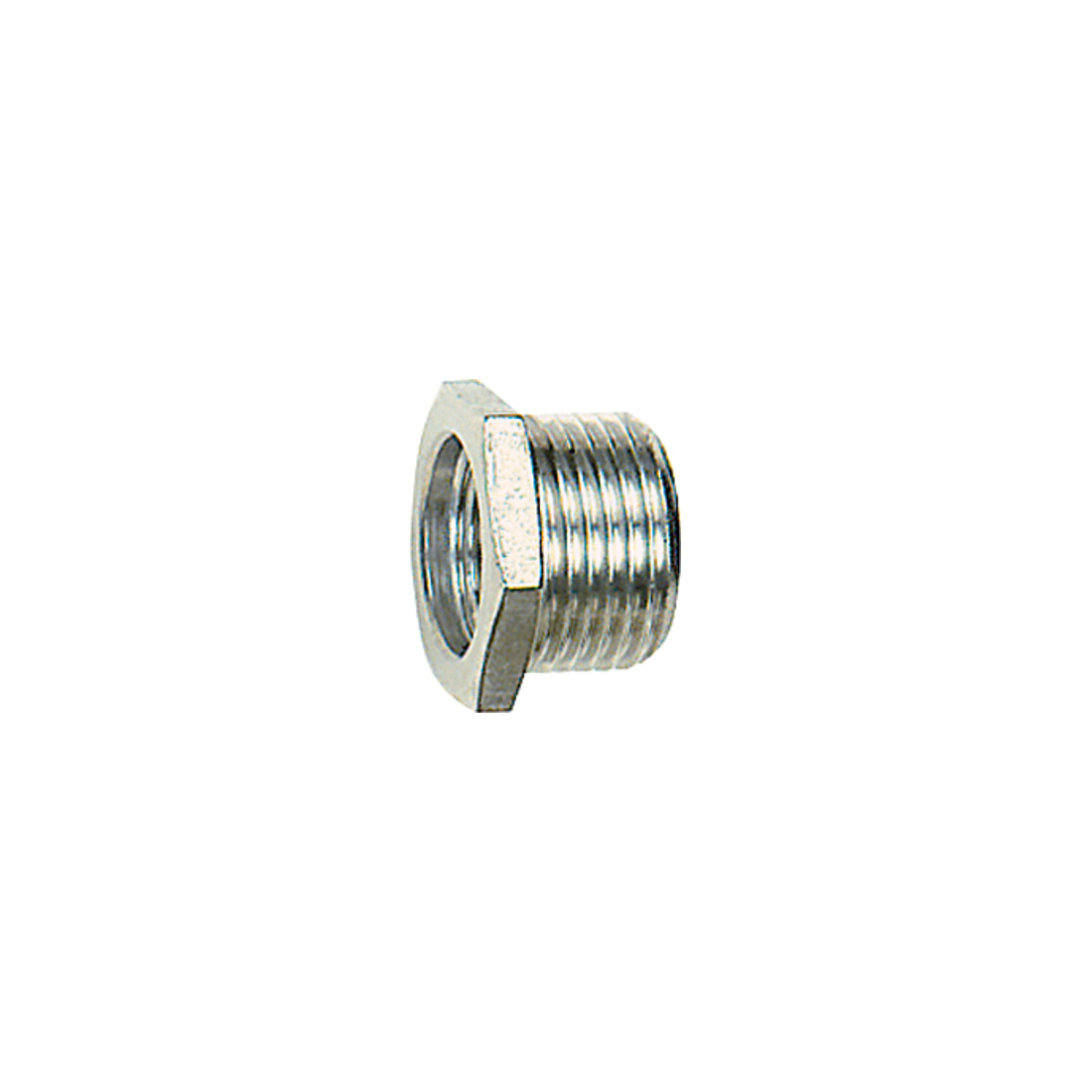 Riegler Réducteur court, G 1/2 ext., G 1/4 int., SW 22, acier inoxydable 1.4571