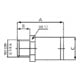 Riegler Réducteur de pression, G 1/4 int./ext., pression réglable 4,0 bar