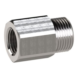 Riegler Réducteur long, G 1/2 ext., G 1/2 int., SW 24, acier inoxydable 1.4571