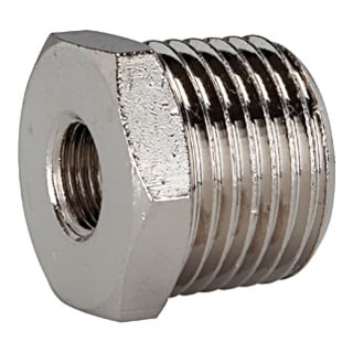 Riegler Réducteur, R 3/4 ext., G 3/8 int., SW 27, laiton nickelé