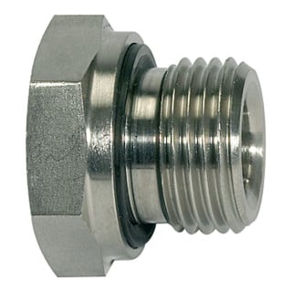 Riegler Réduction courte à raccord interchangeable, étanchéité souple, G1/2 ext. à G1/4 int., ES 1.4571