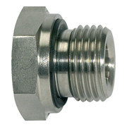 Riegler Réduction courte à raccord interchangeable, étanchéité souple, G1/2 ext. à G1/4 int., ES 1.4571-1