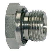 Riegler Réduction courte à raccord rapide, joint souple, G3/4 ext. à G3/8 int., ES 1.4571-1