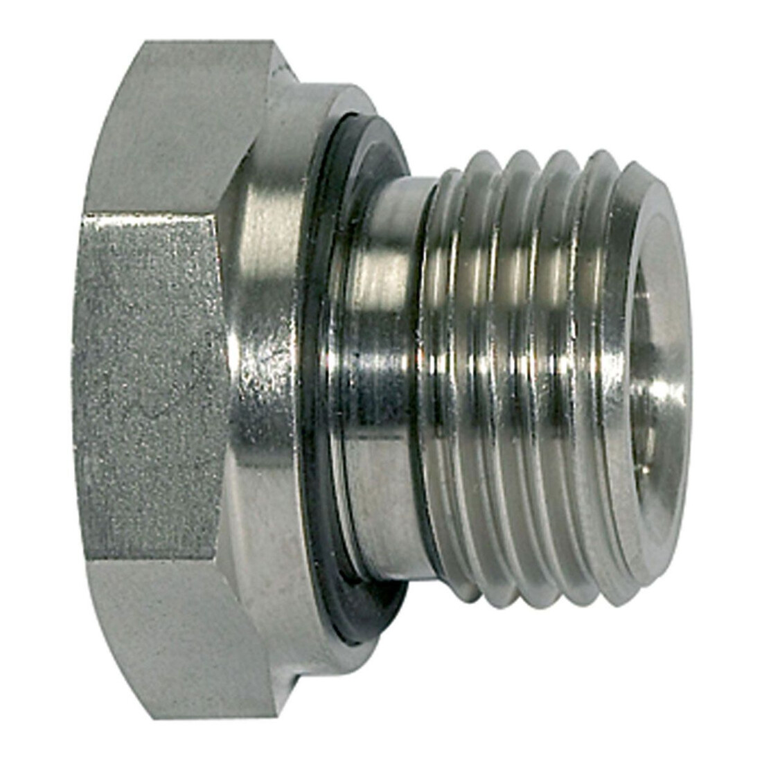 Riegler Réduction courte à raccord rapide, joint souple, G3/4 ext. à G3/8 int., ES 1.4571