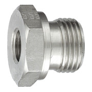 Riegler Réduction courte, G 1 ext., G 1/2 int., acier inoxydable 1.4571-1
