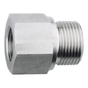 Riegler Réduction longue interchangeable, G 1/2 ext., G 3/8 int., acier inoxydable 1.4571-1