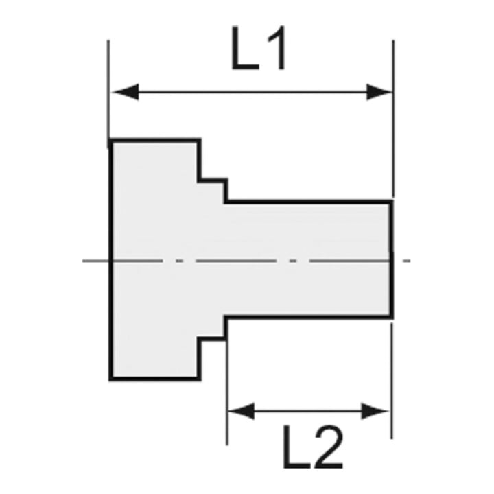 Riegler Réduction longue interchangeable, G 1/2 ext., G 3/8 int., acier inoxydable 1.4571
