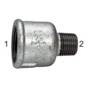 Riegler Reduziermuffe 246, IG/AG, Rp 2 1/2, R 2, schwarzer Temperguss-1