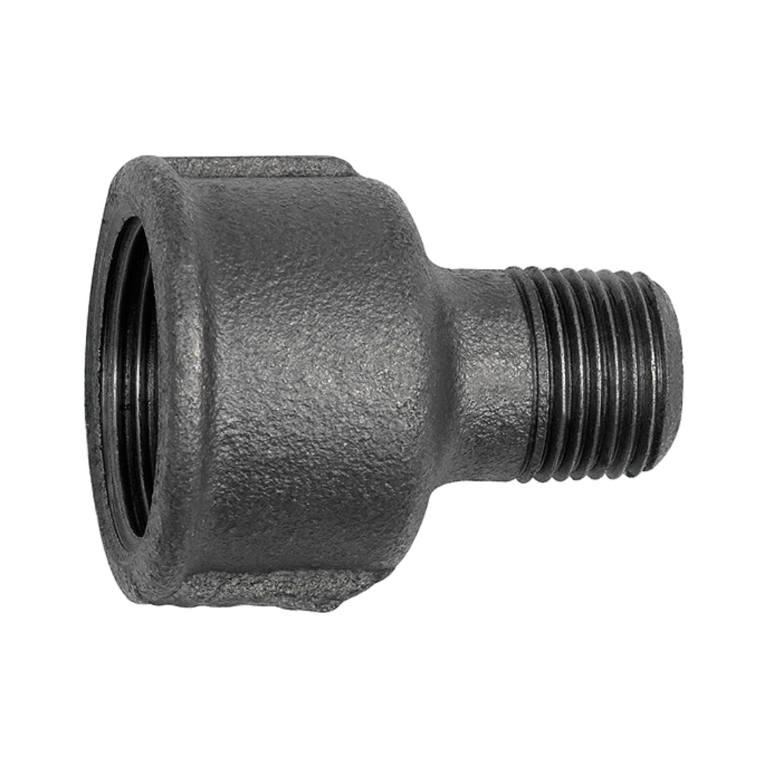 Riegler Reduziermuffe 246, Rp 1/2 i., R 1/4 a., Temperguss schw.