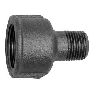 Riegler Reduziermuffe 246, Rp 3/4 i., R 1/2 a., Temperguss schw.