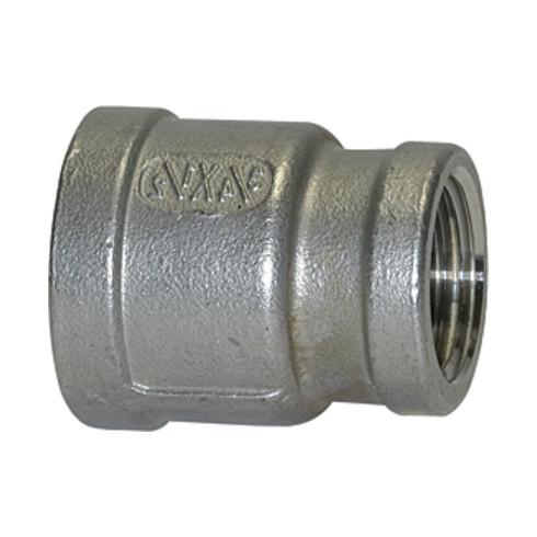 Riegler Reduziermuffe, rund, G 1 i., G 3/8 i., Edelstahl 1.4408