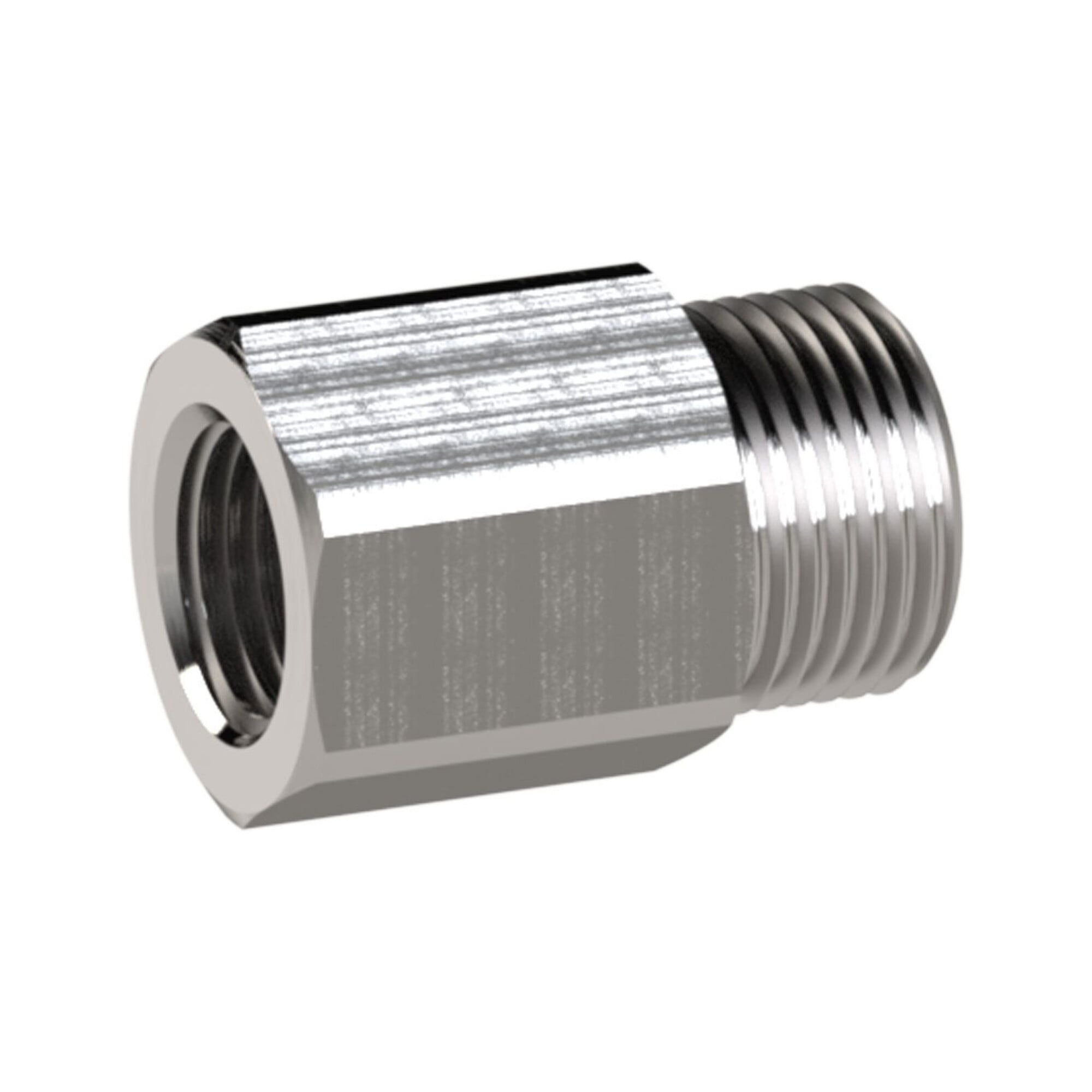 Riegler Reduziernippel, lang, M5 a., M5 i., SW 10, Edelstahl 1.4571