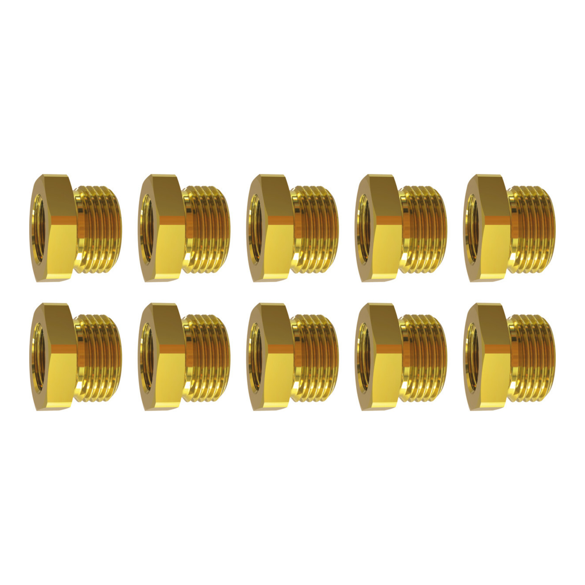 Riegler Reduziernippel-Set, 1/2 - 1/4 Zoll, 10-teilig