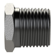 Riegler Reduzierstück 241, AG/IG, R 2, Rp 1 1/2, schwarzer Temperguss-4