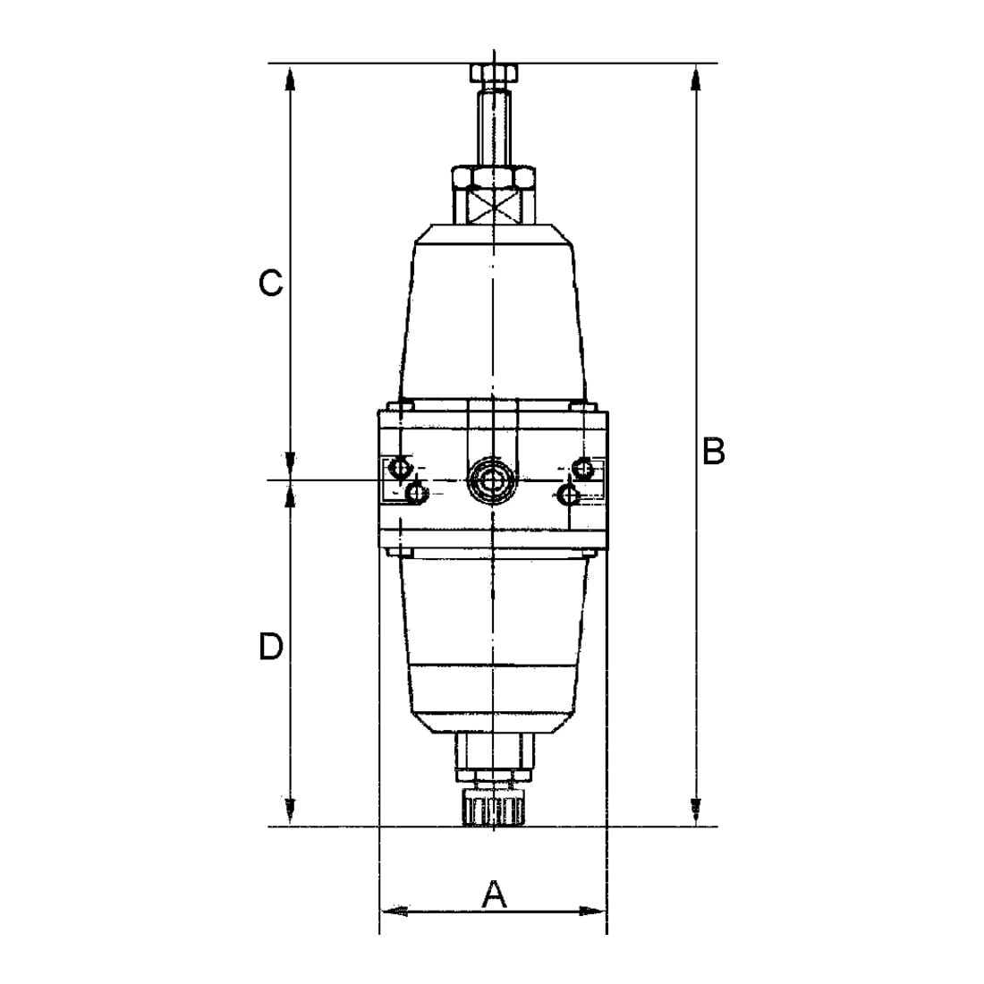 Riegler Régulateur de filtre de précision, sans alliage cuivreux, G 1/4, 0,1 - 2 bar