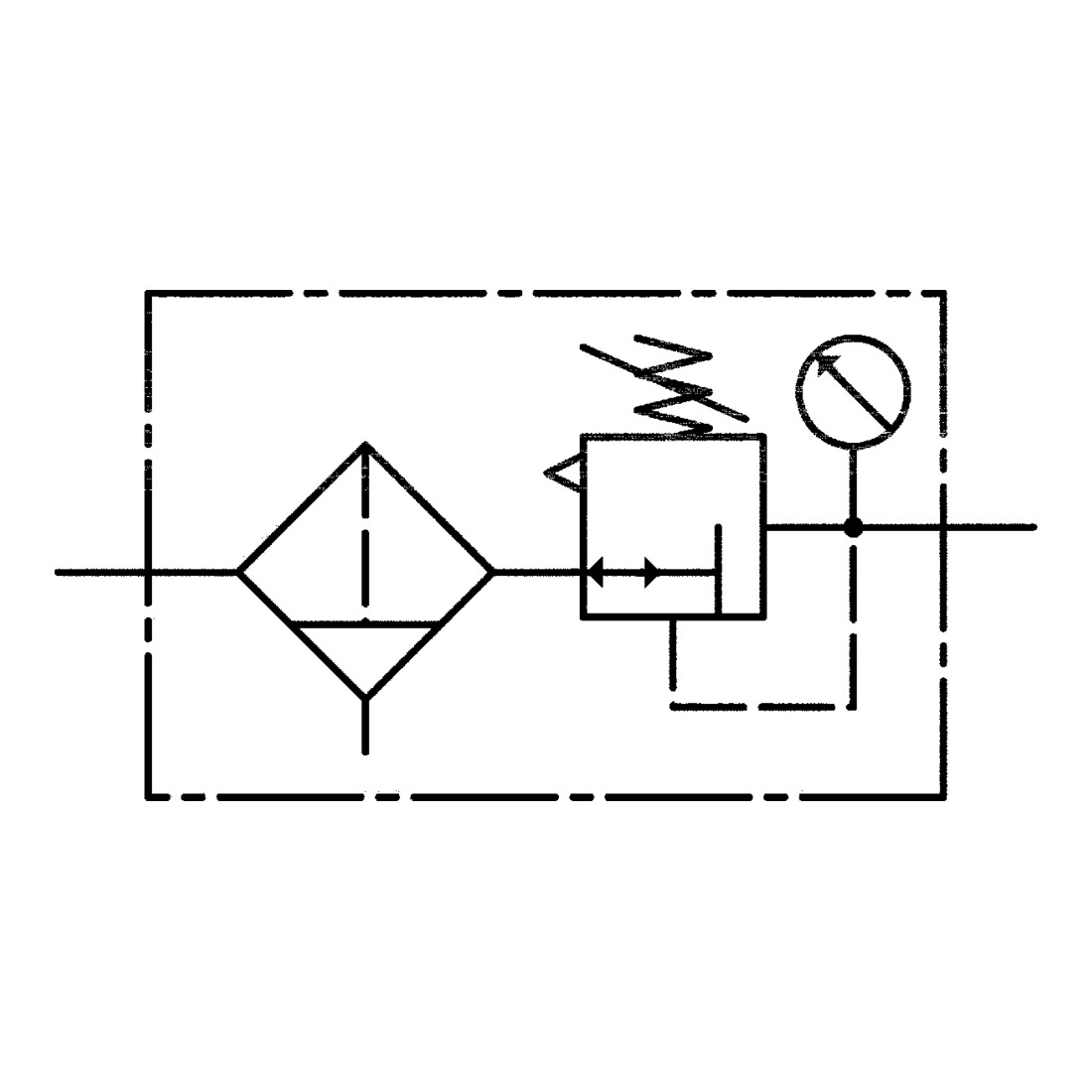 Riegler Régulateur de filtre en acier inoxydable, 1.4401, BG 1, G 1/4, 1,7 - 17,5 bar