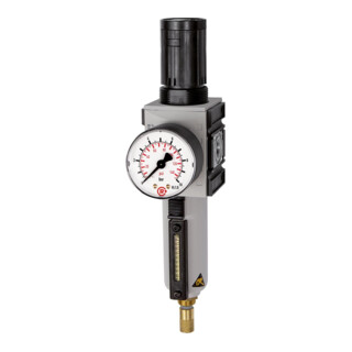 Riegler Régulateur de filtre »FUTURA«, MB, SR, Mano, BG 2, G 1/2, 0,2-4 bar, VA