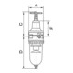 Riegler Régulateur de filtre »Standard«, avec réservoir en polycarbonate, BG 1, G 1/4-3